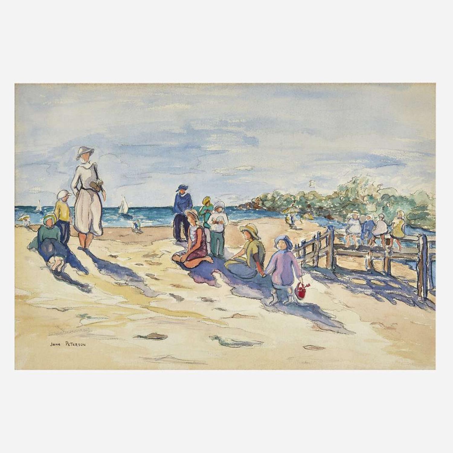 Jane Peterson (American, 1876–1965) A Day at the Beach