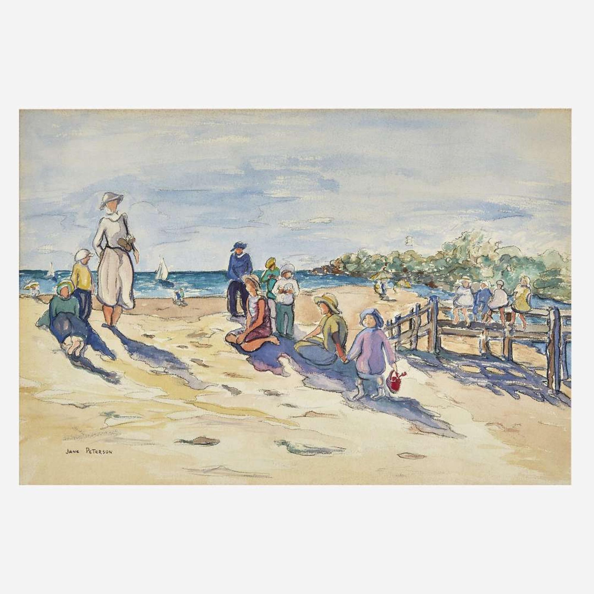 Jane Peterson (American, 1876–1965) A Day at the Beach