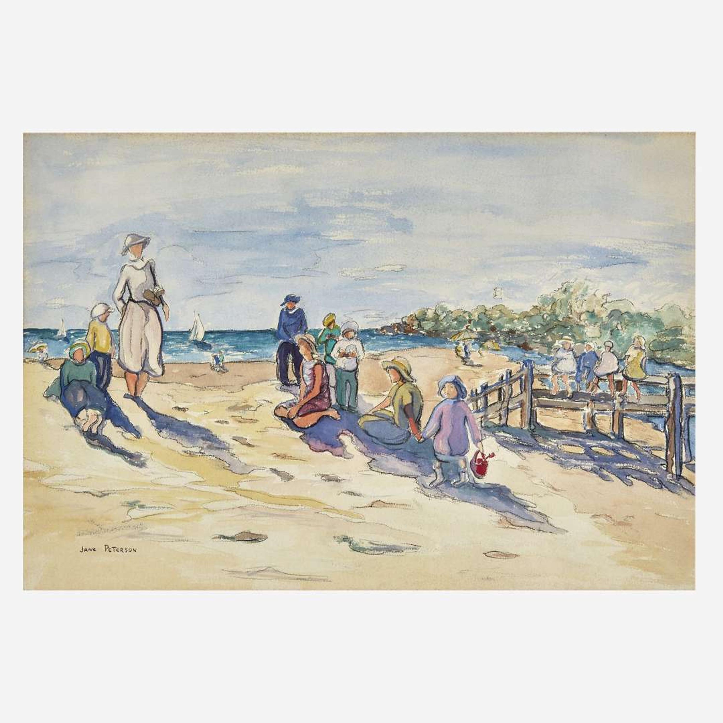 Jane Peterson (American, 1876–1965) A Day at the Beach