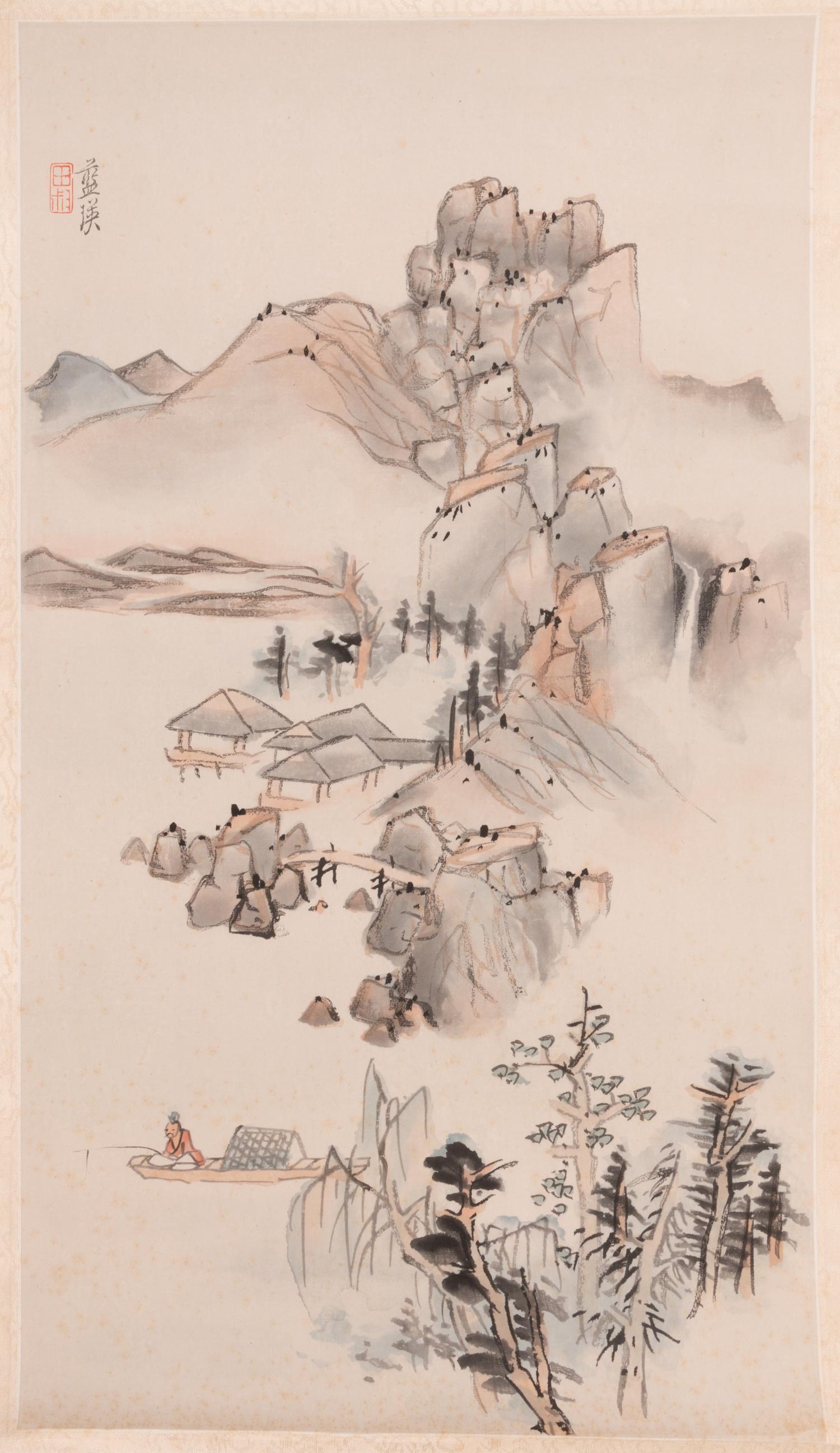 Two Chinese Woodblock Prints
