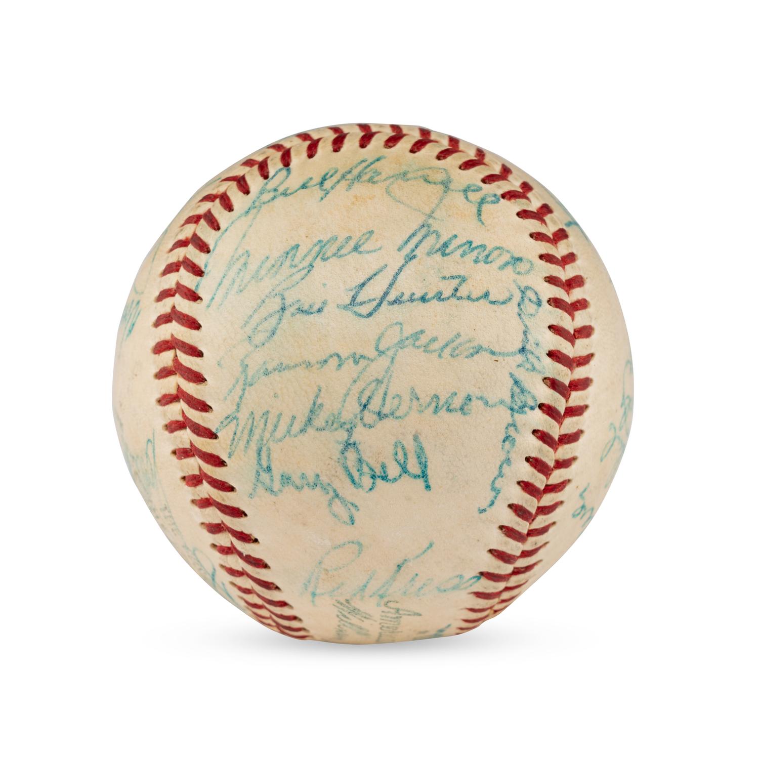 A 1958 Cleveland Indians Team Signed Autograph Baseball