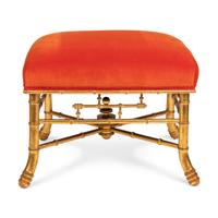 A French Giltwood Faux Bamboo Stool