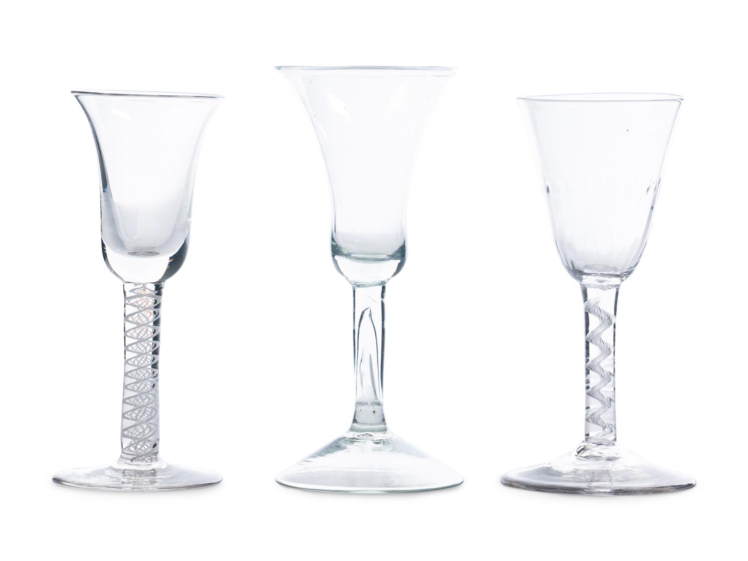 A Group of Three Georgian Wine Stems