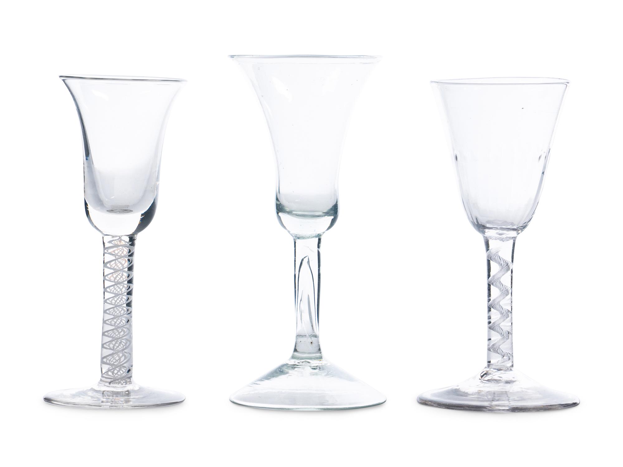 A Group of Three Georgian Wine Stems