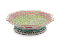 A Famille Rose Porcelain Footed Dish