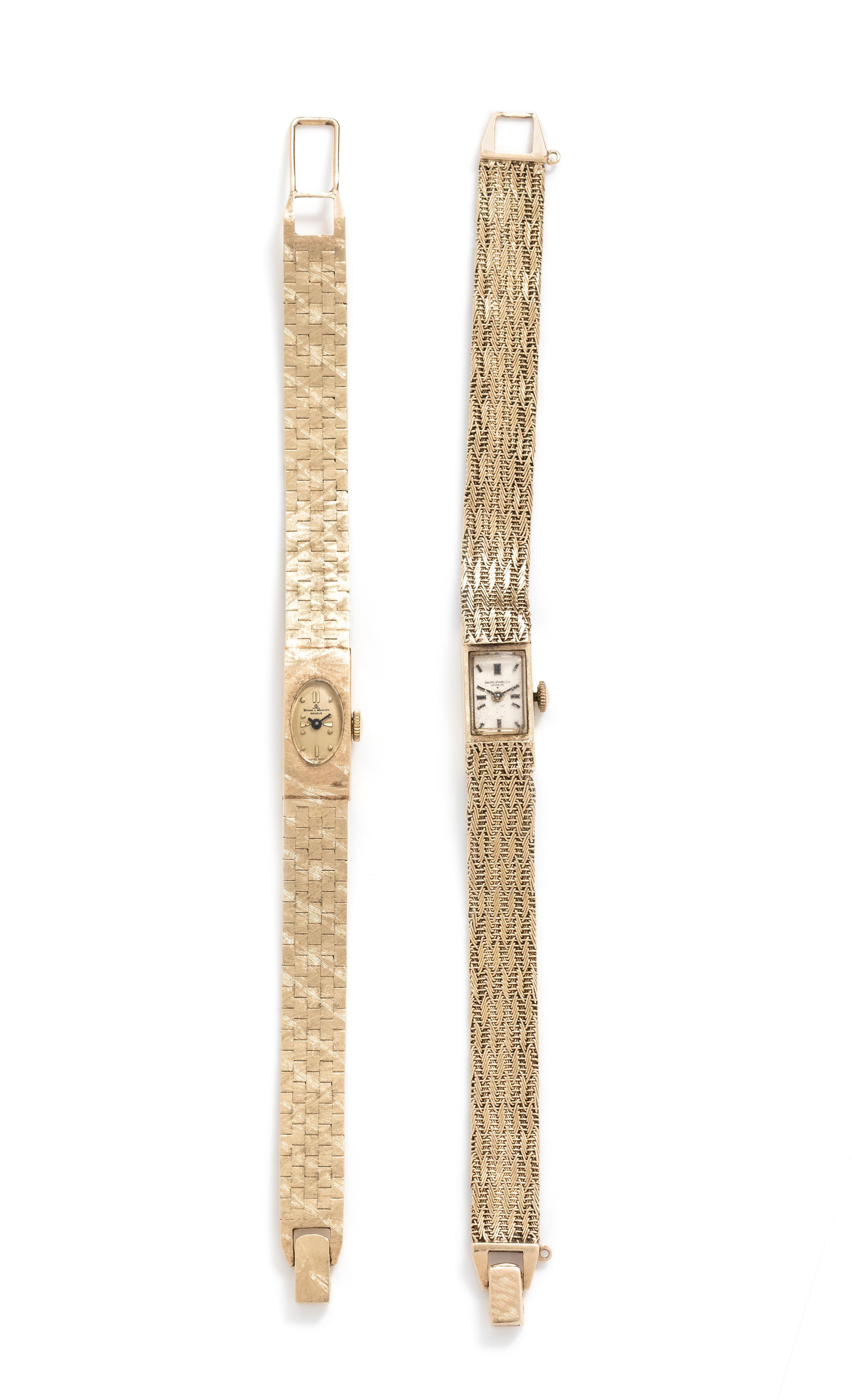 BAUME & MERCIER, COLLECTION OF YELLOW GOLD WRISTWATCHES