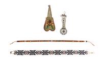Four Plains Beaded Items Length of first 14 x width 5 inches.