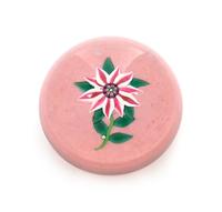 Paul Ysart , (Spanish, 1904-1991), a pink and white clematis paperweight
