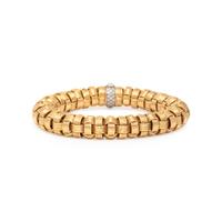 ROBERTO COIN, YELLOW GOLD AND DIAMOND BRACELET