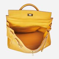 An Hermès Kelly Retourne 35 in Sable Calf Leather Hermès