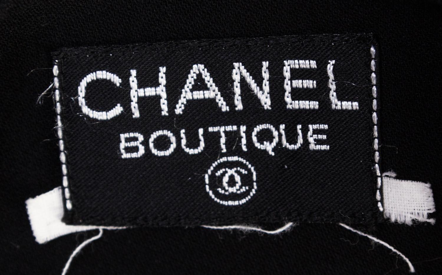 A Chanel Black Wool Pleated Skirt,
