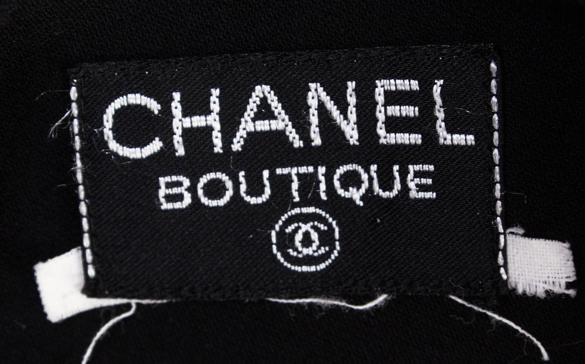 A Chanel Black Wool Pleated Skirt,