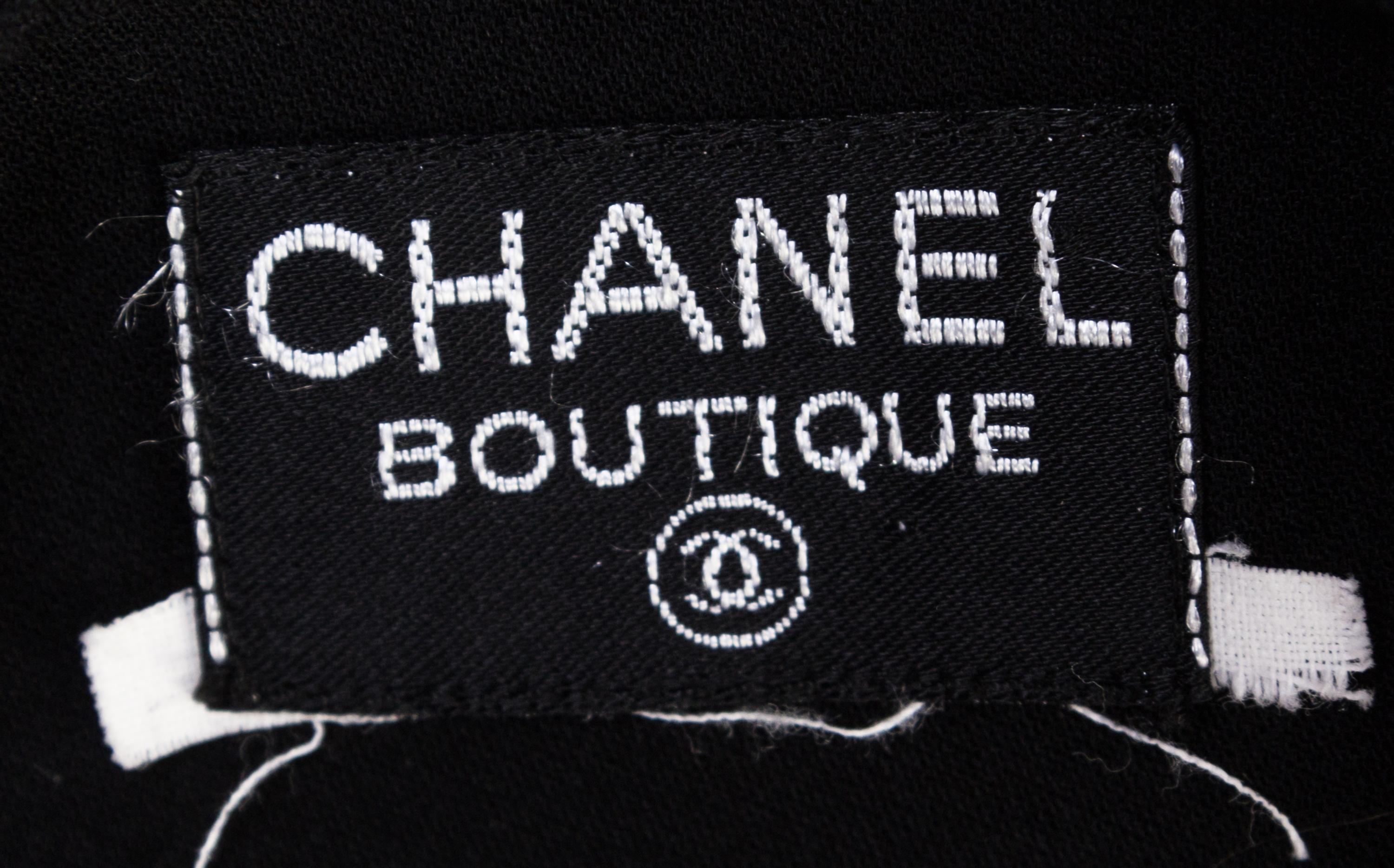 A Chanel Black Wool Pleated Skirt,