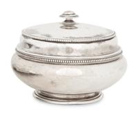 A Tiffany & Co . Silver Rose Bowl and Powder Box — New York, 19th and 20th Century