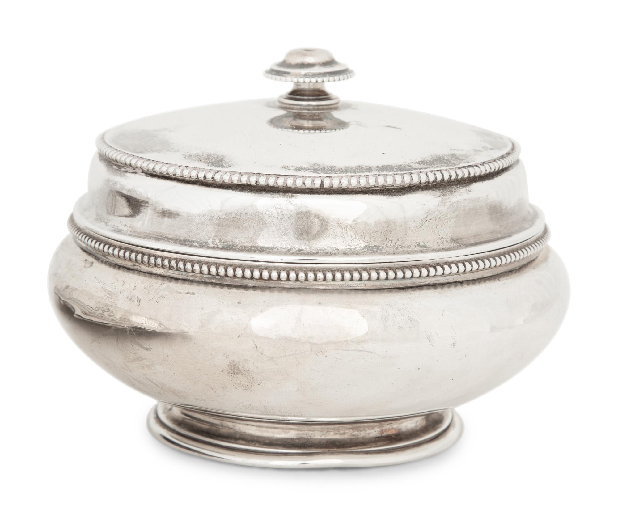 A Tiffany & Co . Silver Rose Bowl and Powder Box — New York, 19th and 20th Century