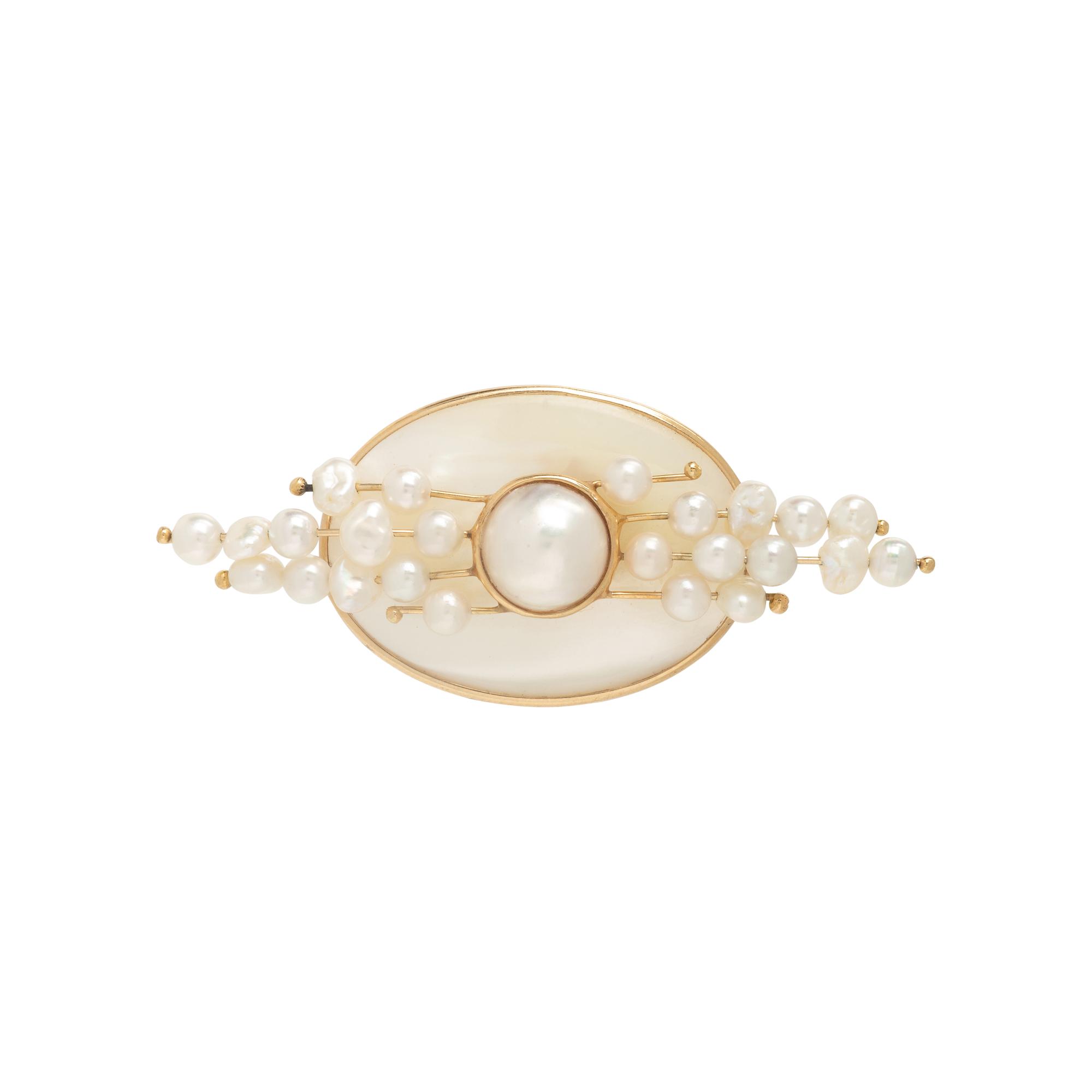 Collection of Cultured Pearl and Yellow Gold Jewelry