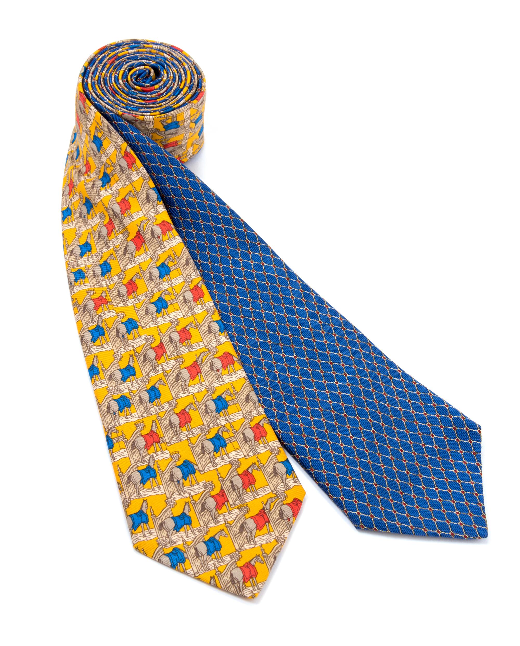 A Pair of Hermès Silk Ties,