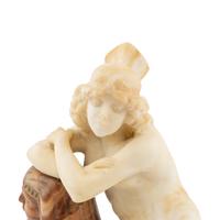 An Italian Alabaster and Marble Figural Group