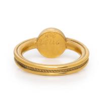 High Karat Yellow Gold and Moonstone Ring