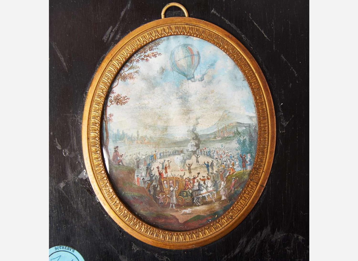 Circle of Henri-Joseph Van Blarenberghe (French, 1741-1826), The First Launch of the Montgolfier Hot Air Balloon at Annonay, France, June 5, 1783