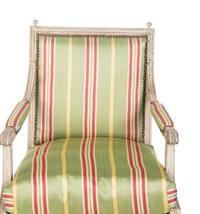 A Louis XVI Style Painted Fauteuil — 18TH/19TH CENTURY