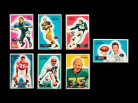 A Group of 31 Bowman and Leaf Post War Football Cards (Including Sid Luckman, Bob Waterfield and Clyde Bulldog Turner),