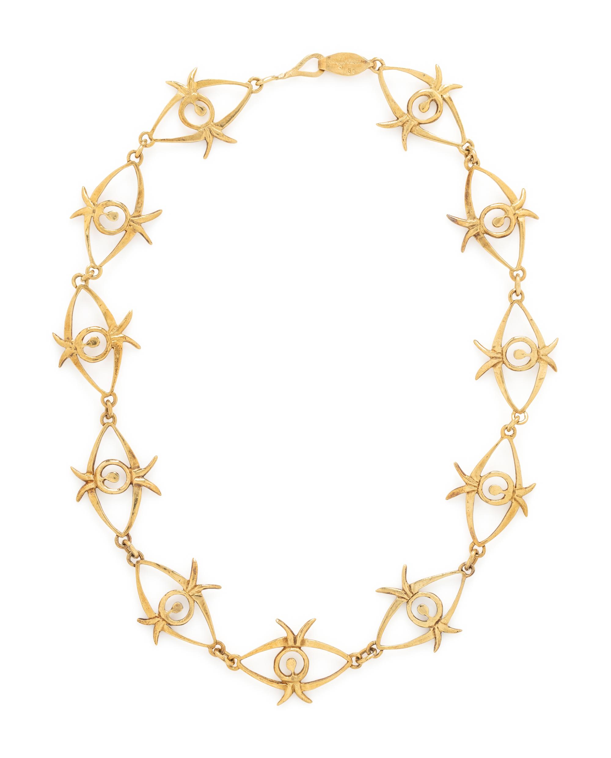 JEAN COCTEAU, YELLOW GOLD 'LES YEUX DU RÊVE' NECKLACE