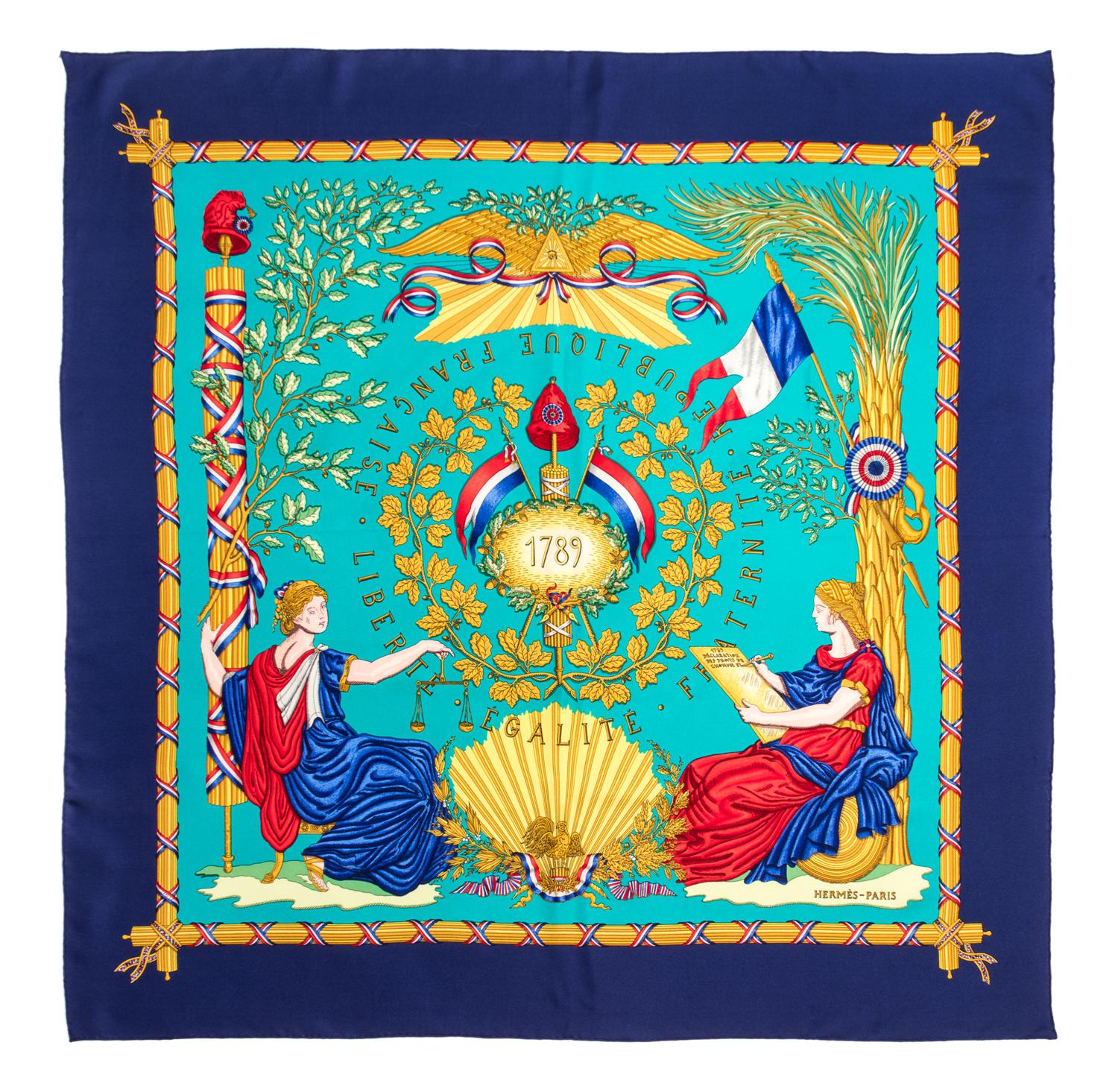 An Hermes 90cm Silk Scarf, 36"x36".