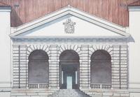 Four Framed Architectural Color Prints by Giovanni Giaconi from The Villas of Palladino — 20TH CENTURY