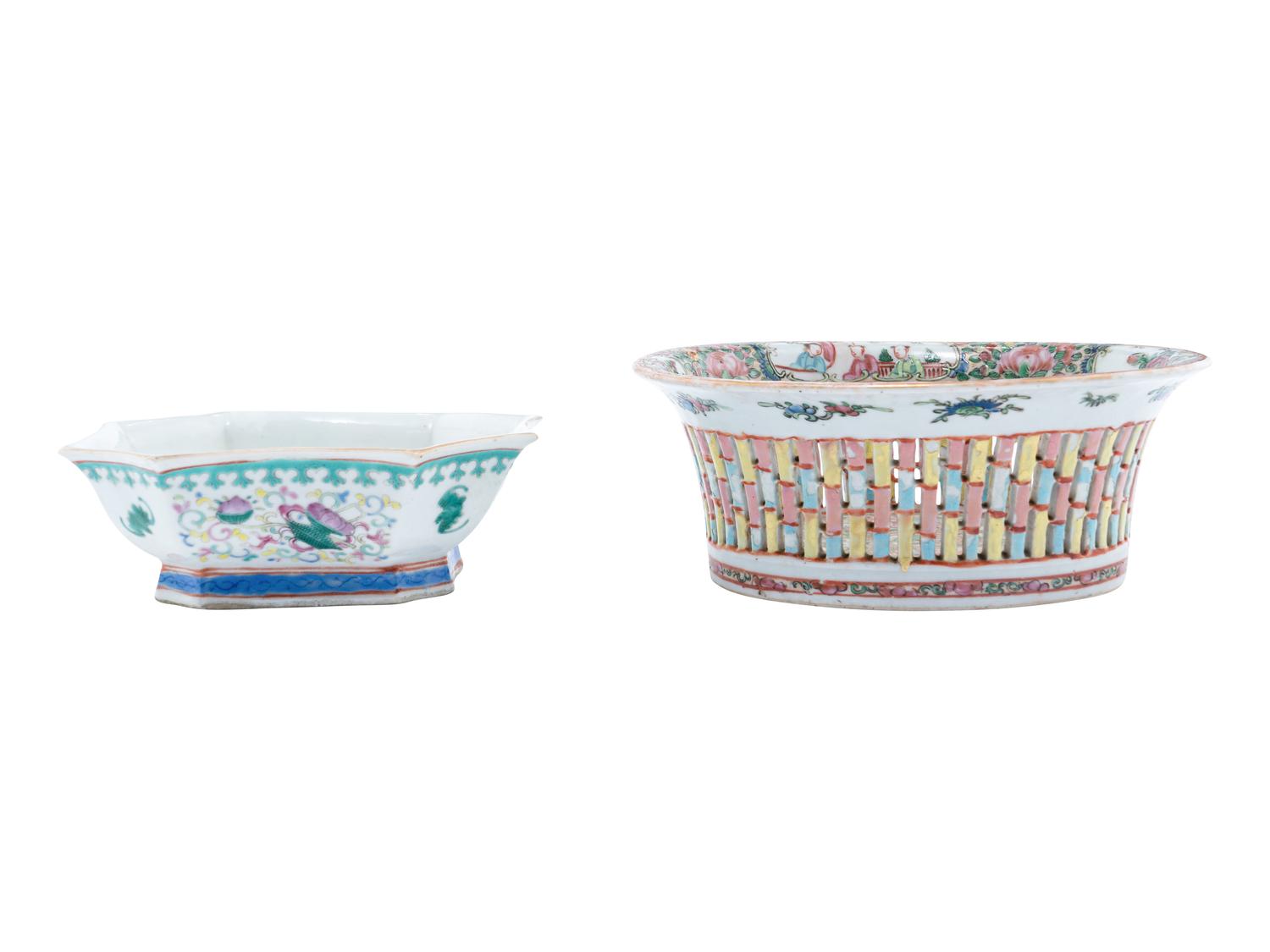Two Chinese Export Famille Rose Porcelain Articles