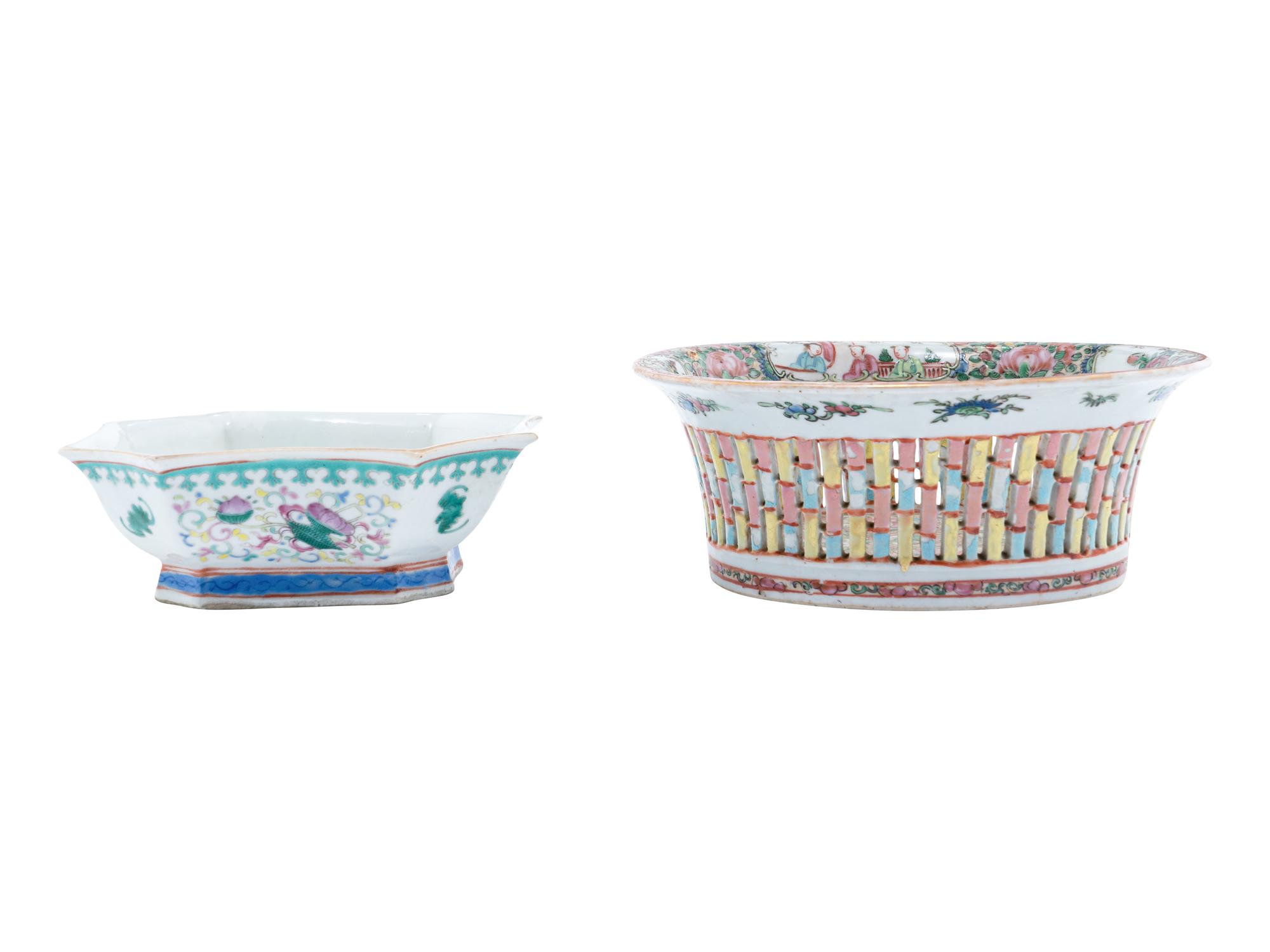 Two Chinese Export Famille Rose Porcelain Articles