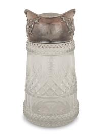 An American Silver Mounted Cut-Glass Pitcher