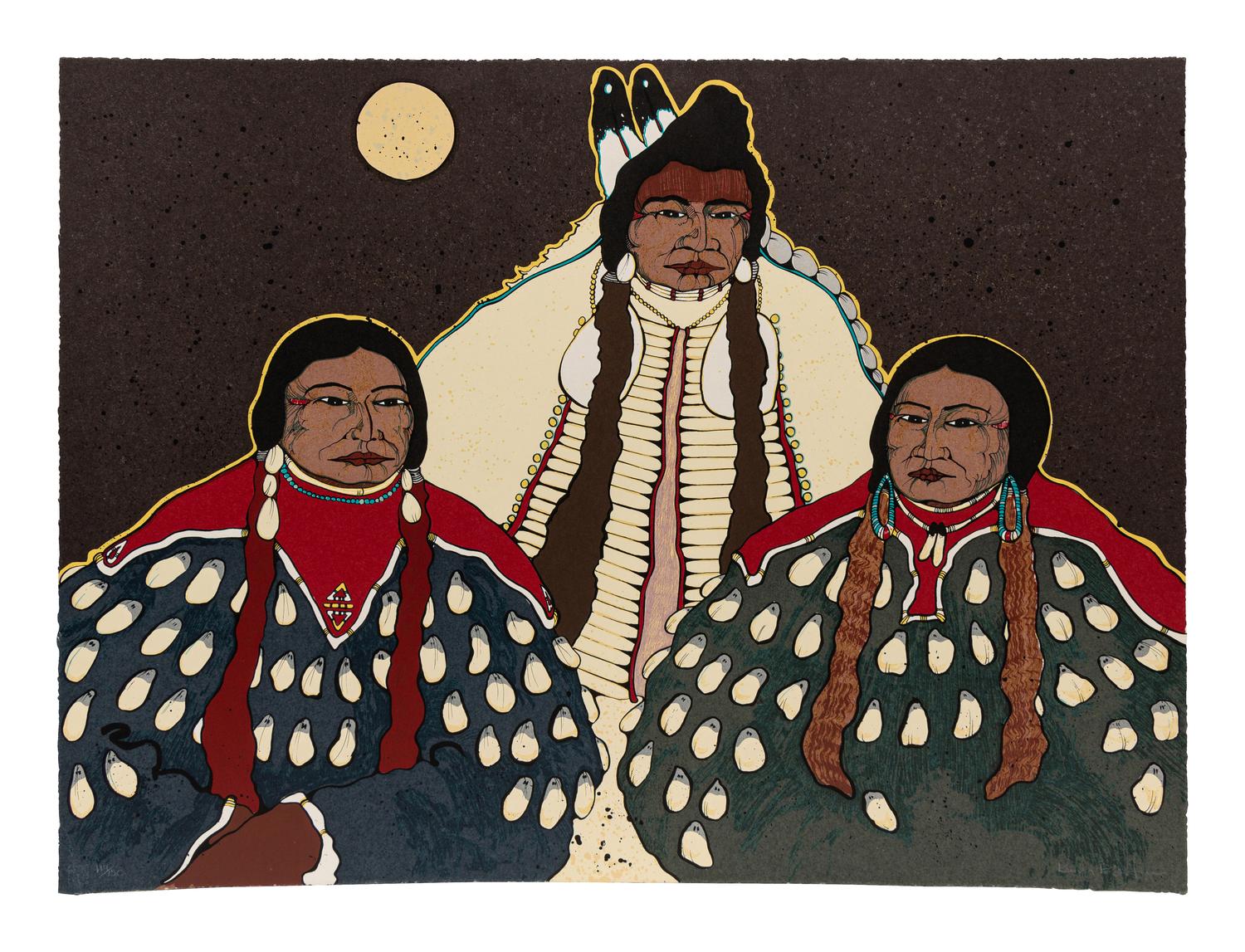 Chief with Two Women, edition 119/150