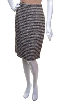 A Ferragamo Multicolor Wool Tweed Skirt, Size 8.