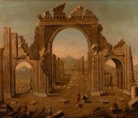 View of a Monumental Arch, Palmyra, Syria