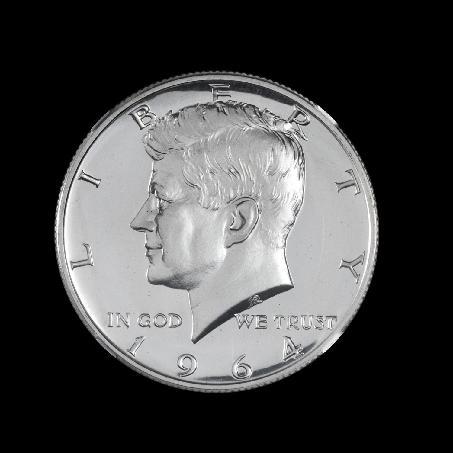 A United States 1964 Kennedy 50c Proof Coin — NGC GRADED PF67* CAMEO