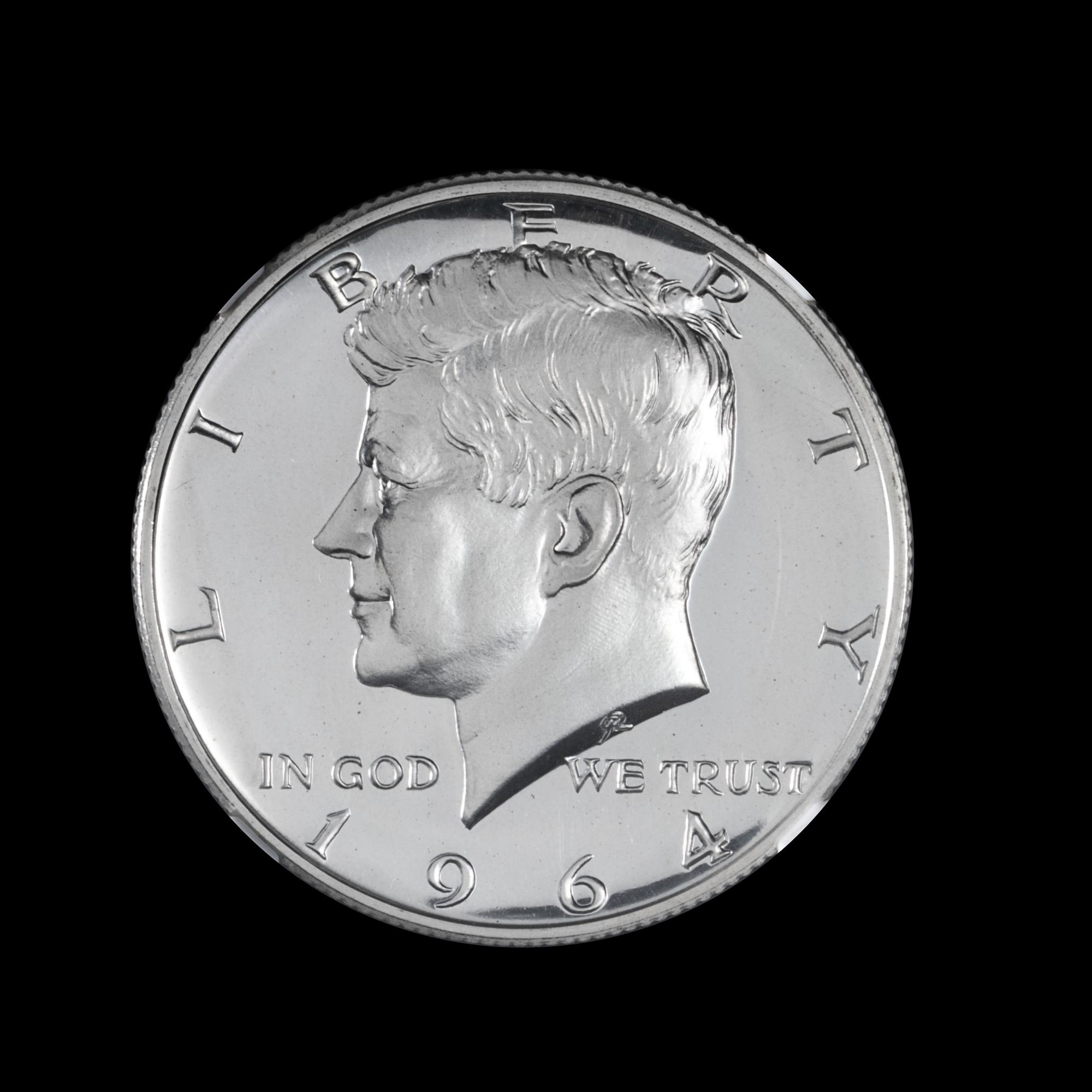 A United States 1964 Kennedy 50c Proof Coin — NGC GRADED PF67* CAMEO