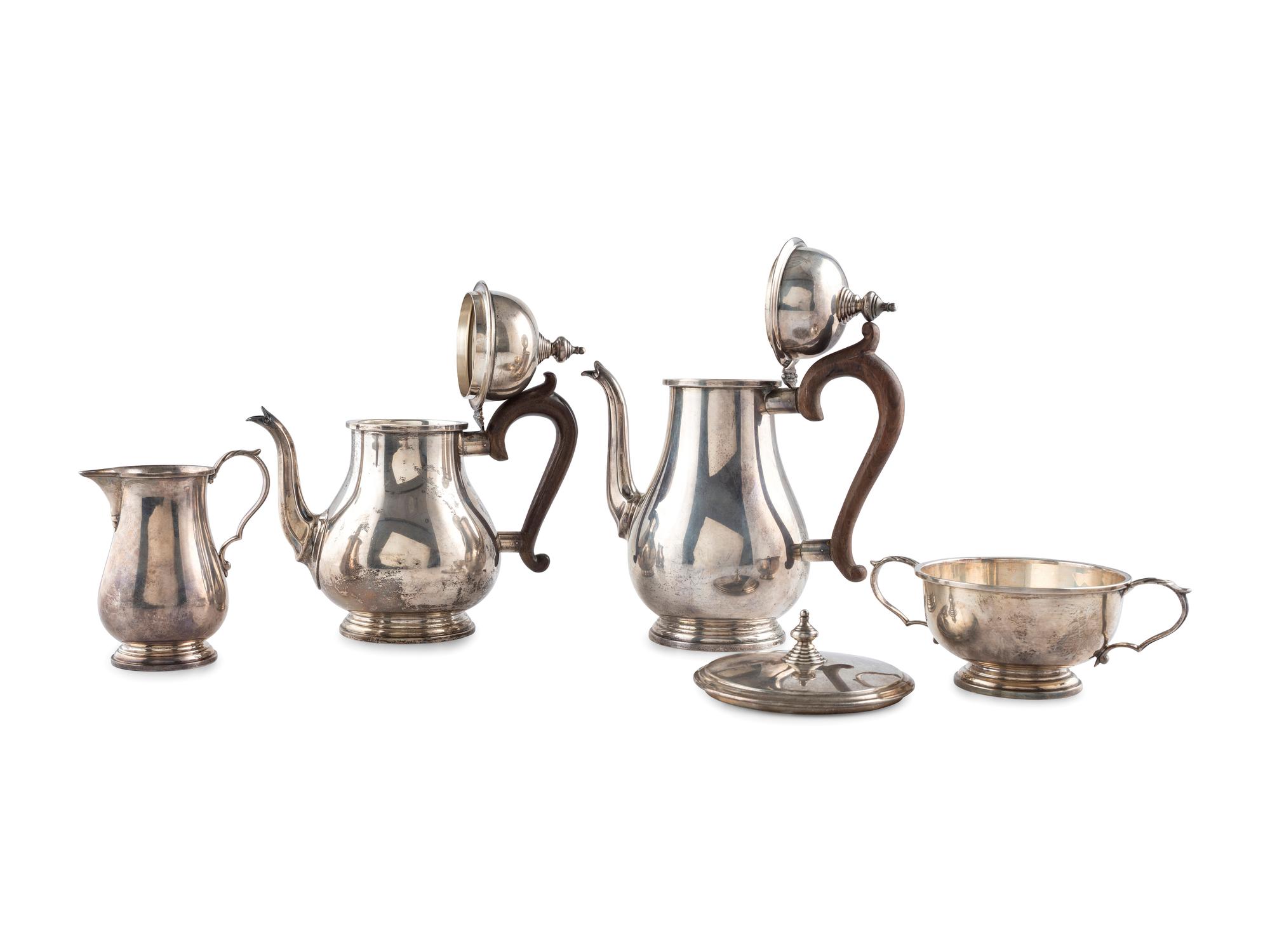 An American Four-Piece Silver Coffee & Tea Set