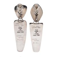 Large & Old Bering Sea , 1995 Sterling Silver Earrings, Accented with 14K Gold and Set with Fossilized Walrus Ivory Lot is located and will ship from Denver, Colorado.