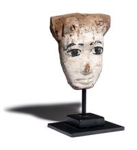 An Egyptian Painted Wood Mummy Mask