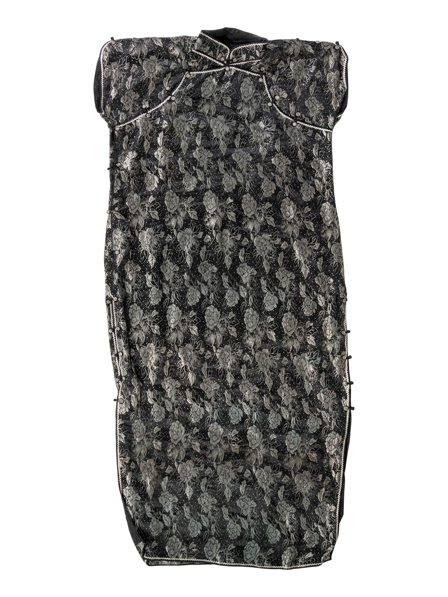 Four Chinese Black Ground Silk Lady's Cheongsams, Qipao