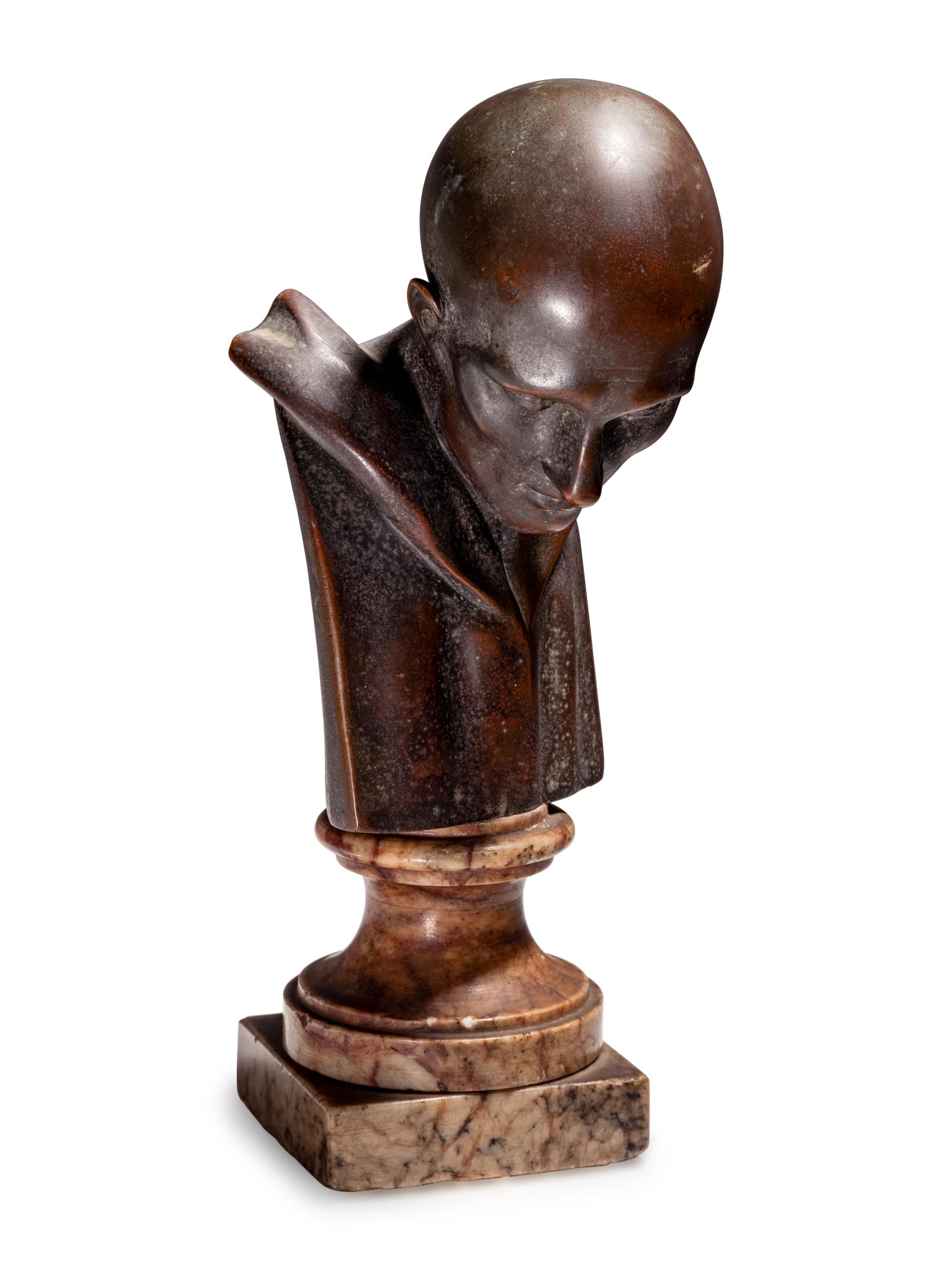 A Continental Bronze Bust of Dante Alighieri