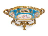 A Sèvres Style Gilt Metal Mounted Porcelain Bowl
