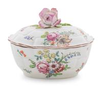 A Chelsea Porcelain Lidded Sugar Box — C. 1760