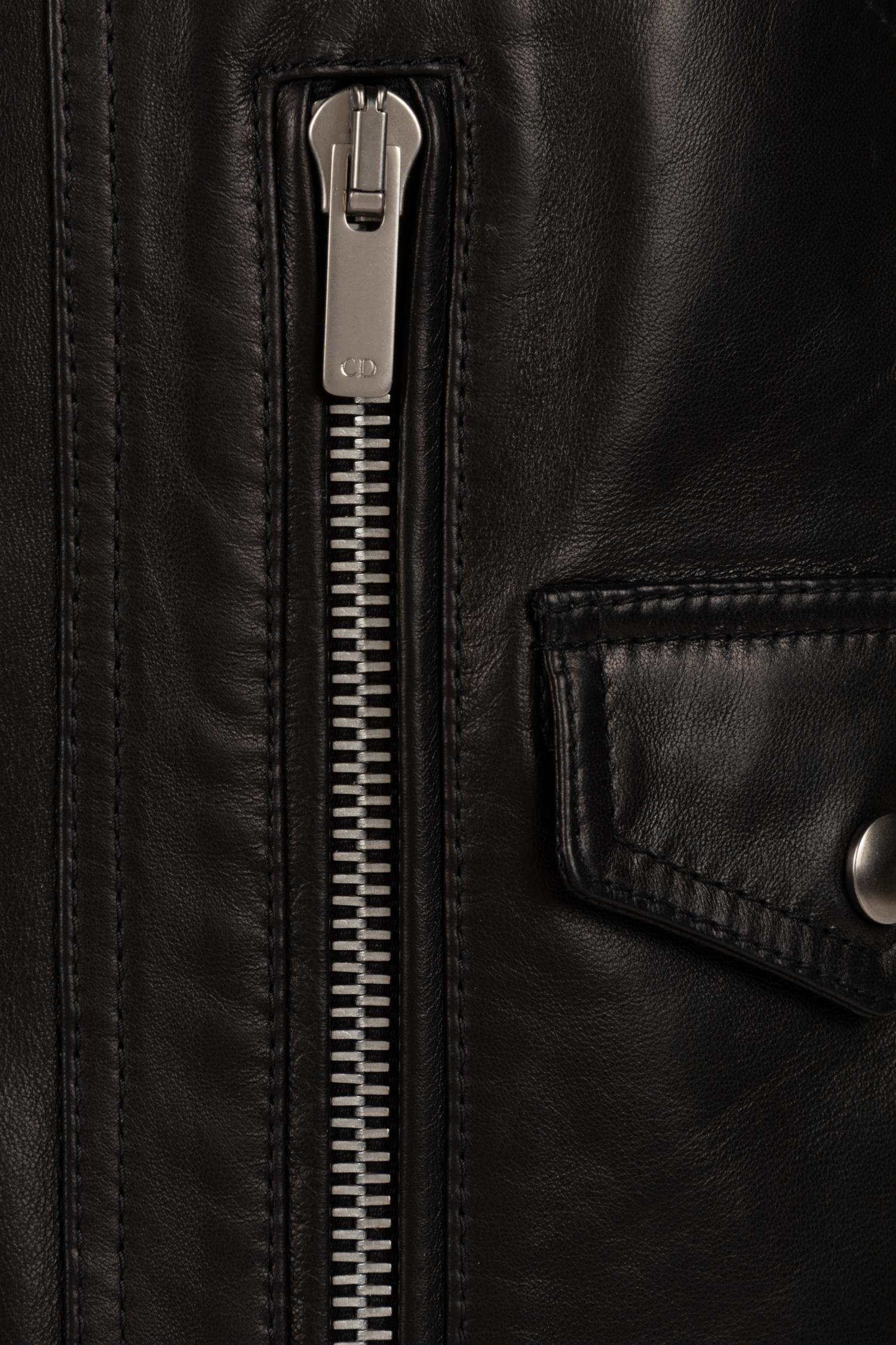 Christian Dior Lambskin Leather Biker Jacket