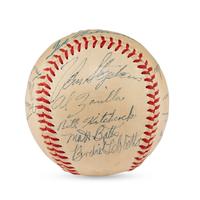 A 1949 Boston Red Sox Team Signed Autograph Baseball