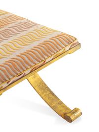 A Pair of Gilt Metal X-Shape Benches
