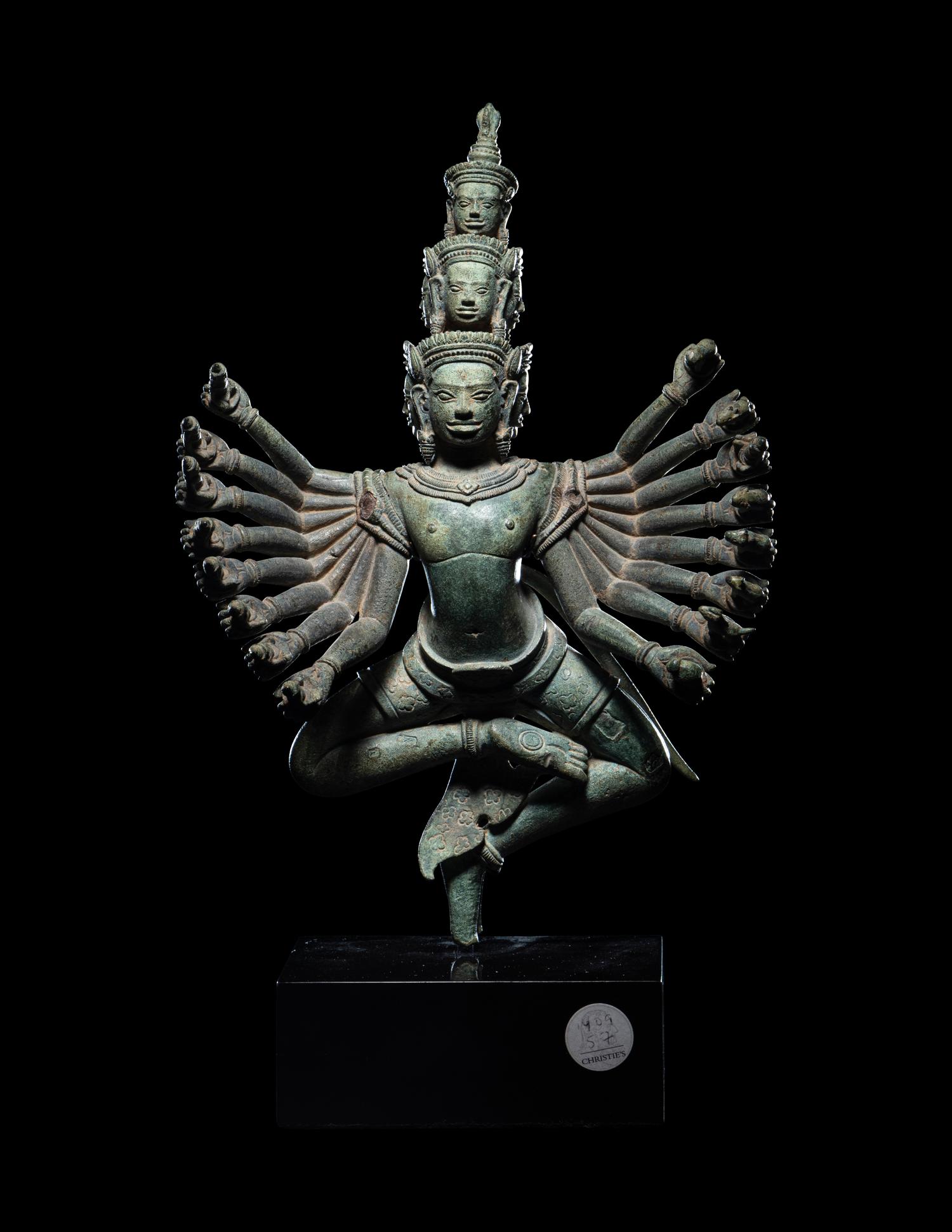 A Khmer Bronze Figure of Dancing Hevajra