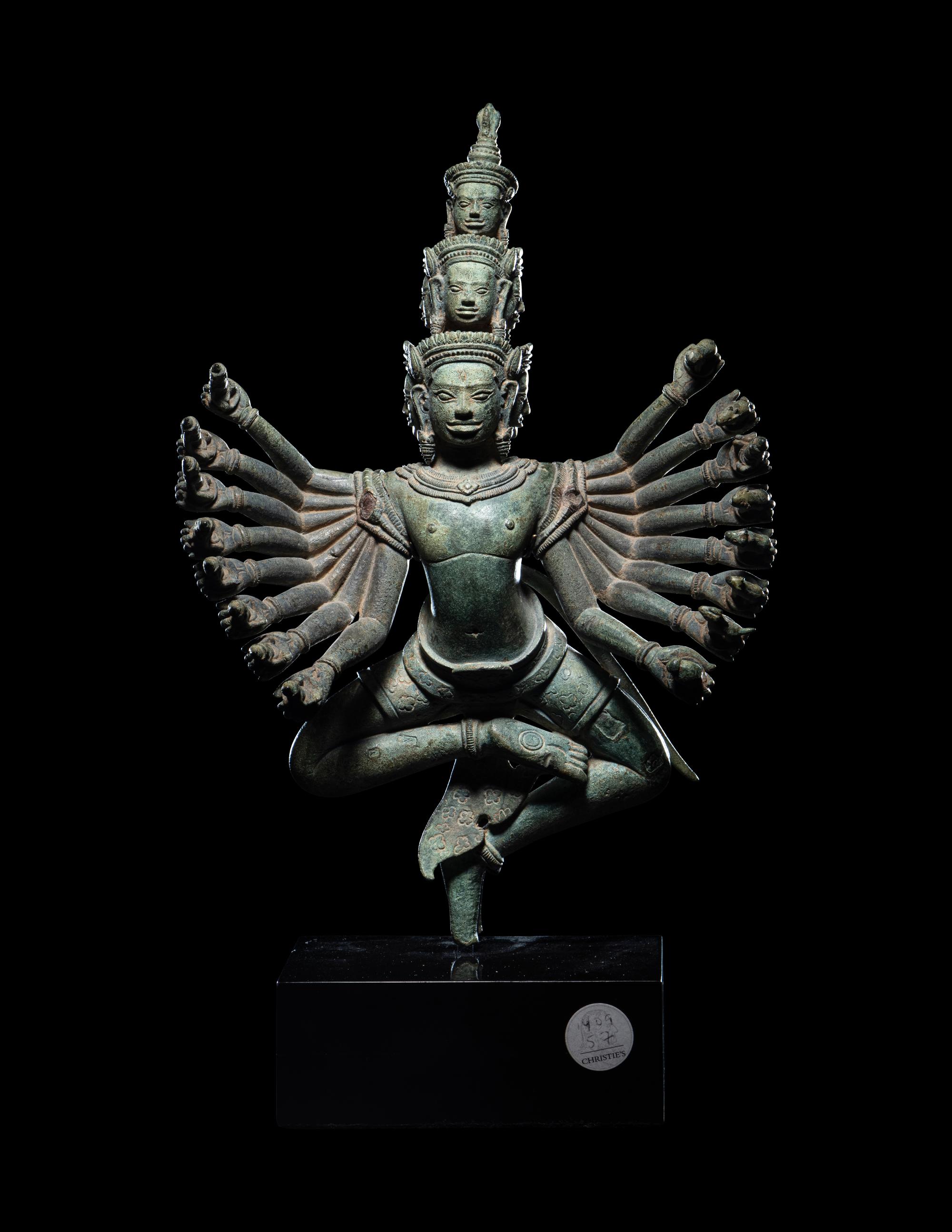 A Khmer Bronze Figure of Dancing Hevajra