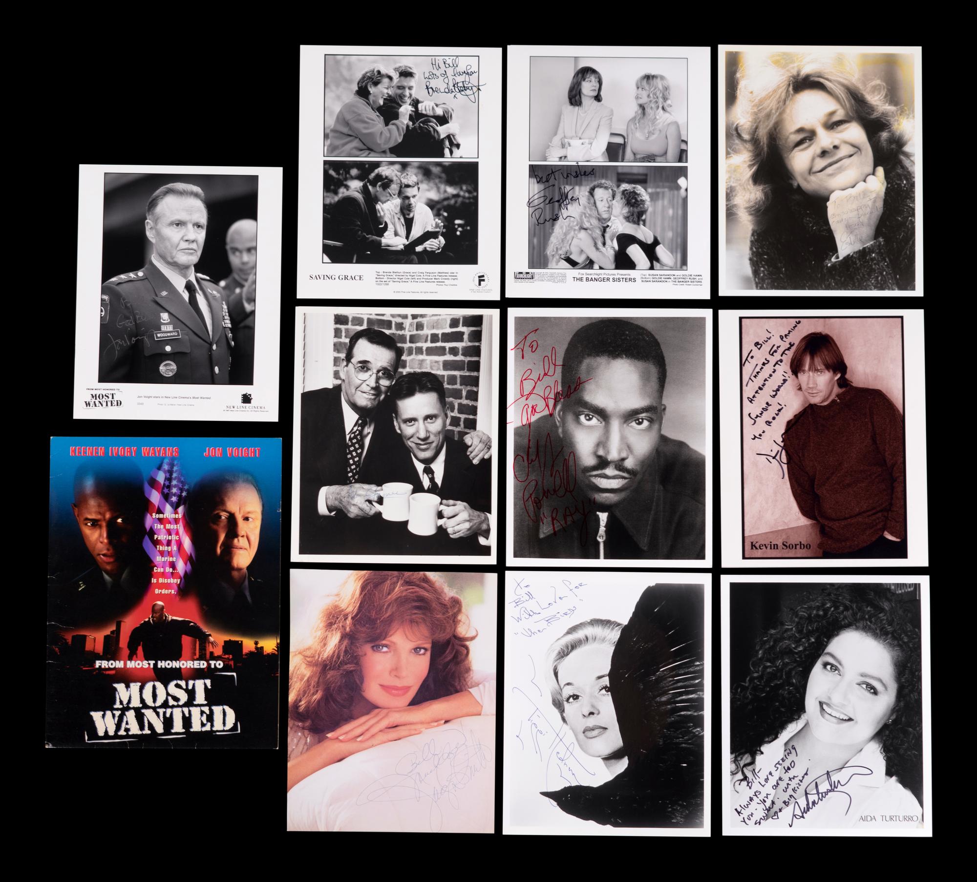 (Celebrity) A group of 20 autographed photographs of celebrities, comprising: